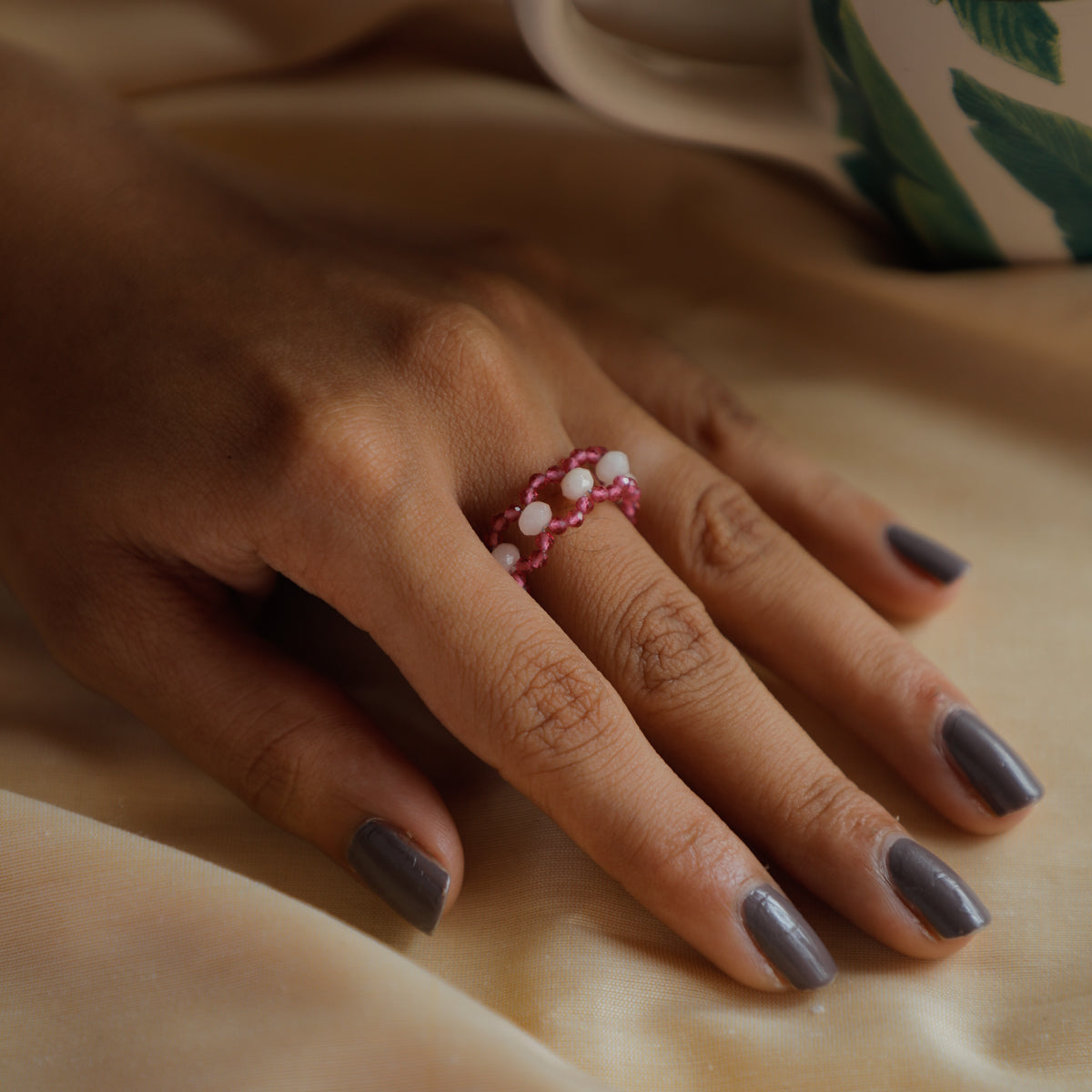 Ruby and Moonstone Ring