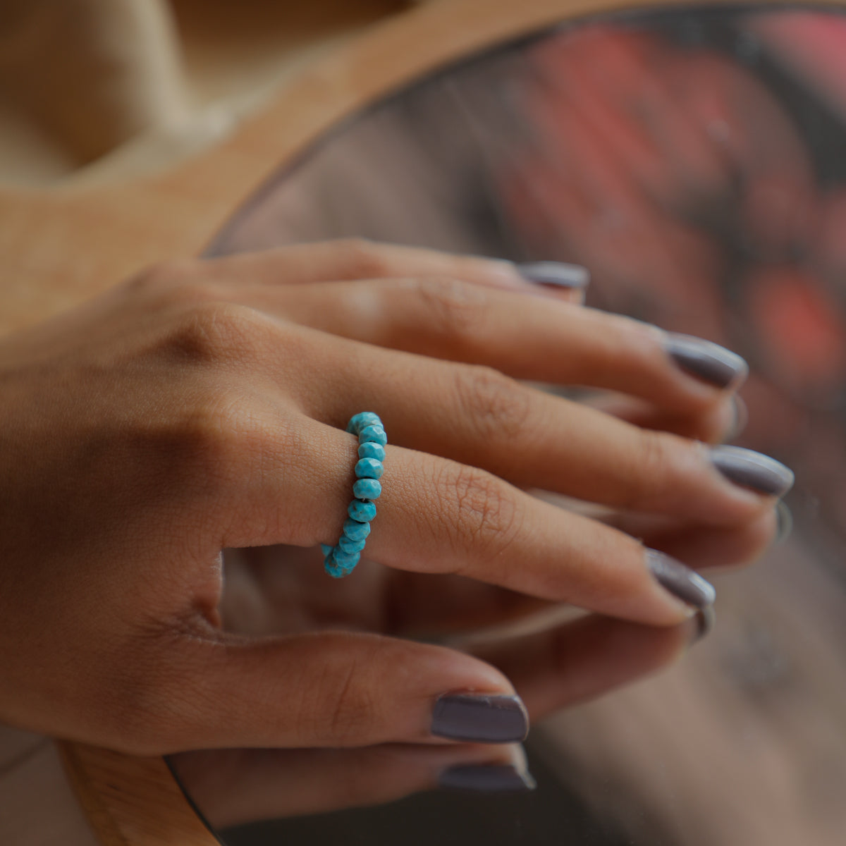 Turquoise Beaded Ring