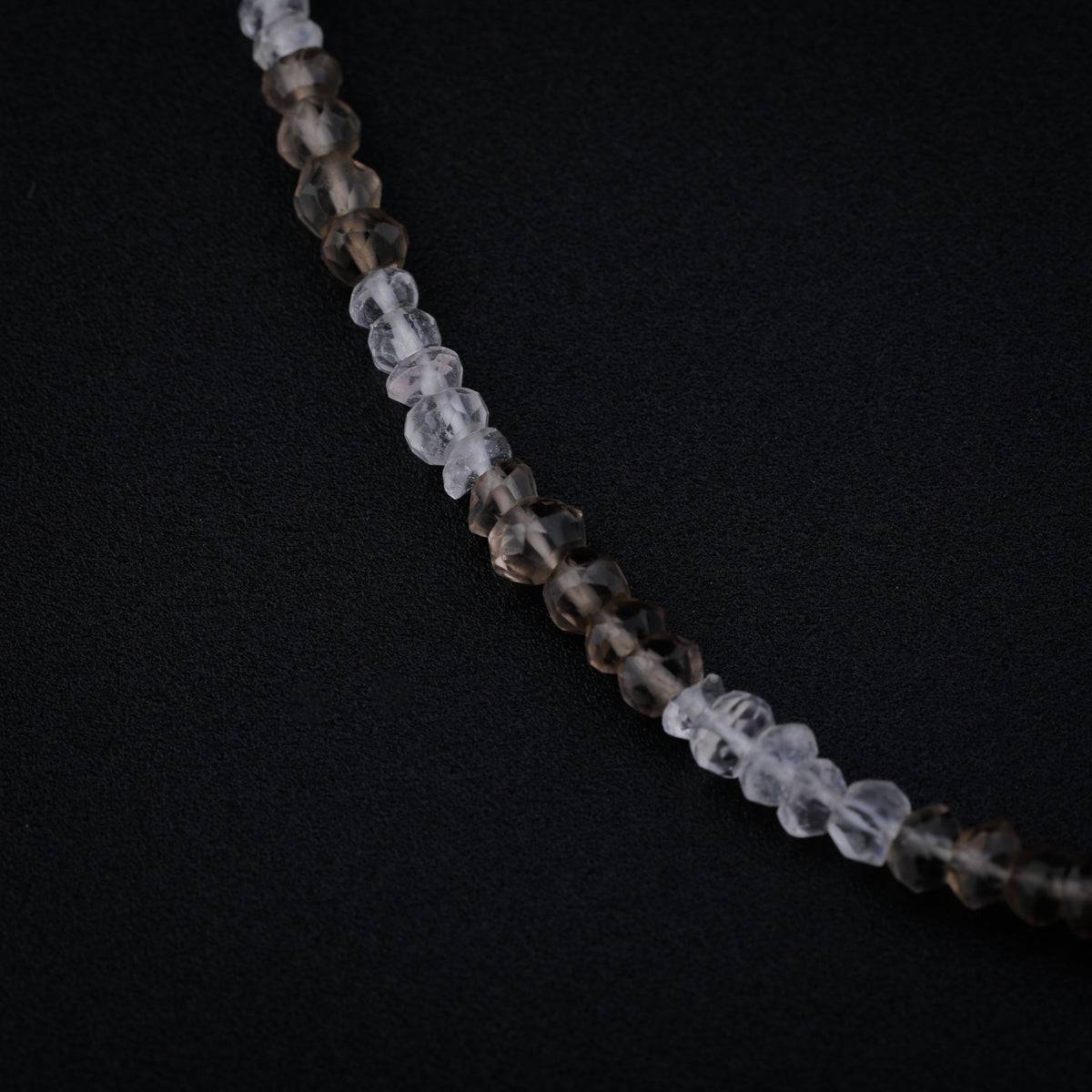 Smoky Quartz and Crystal Anklet