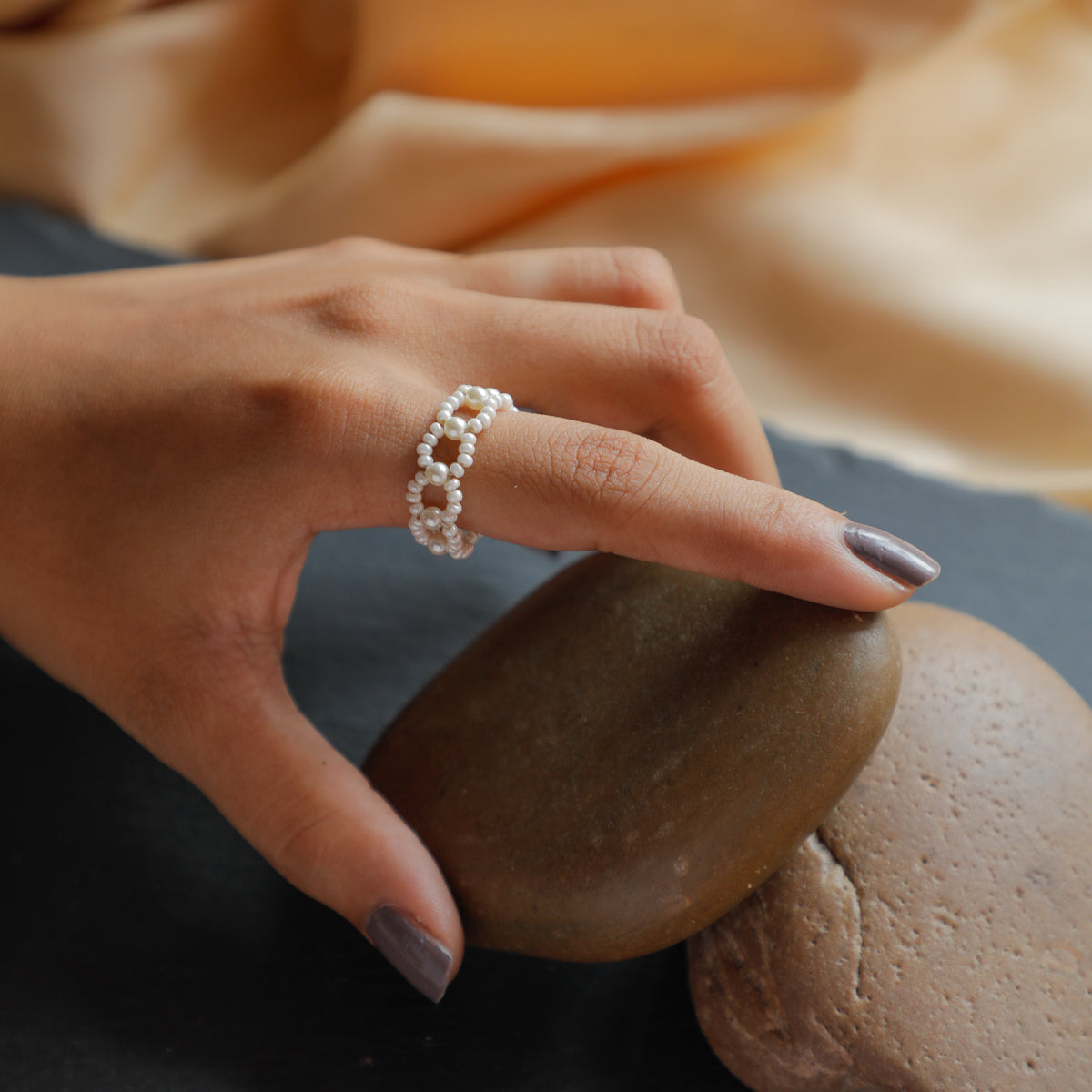 Silver Pearl Ring