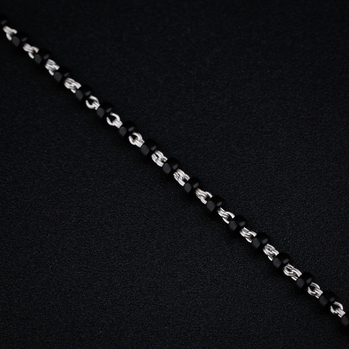 Silver Oxidized Leaf Mangalsutra