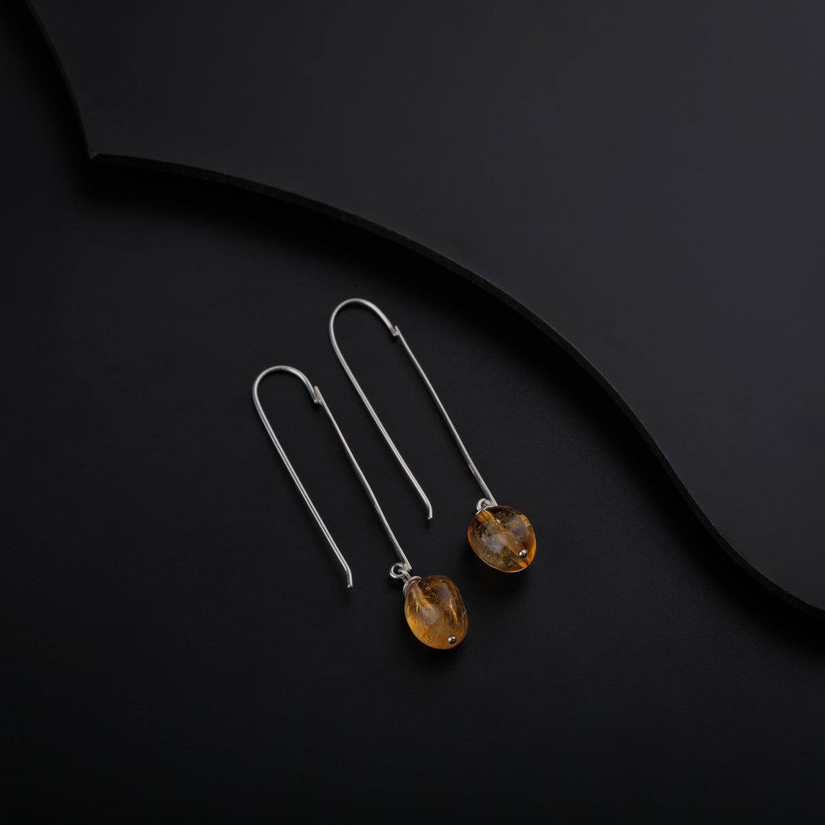 Silver Citrine Earrings