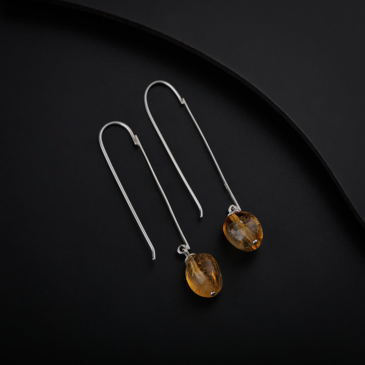 Silver Citrine Earrings