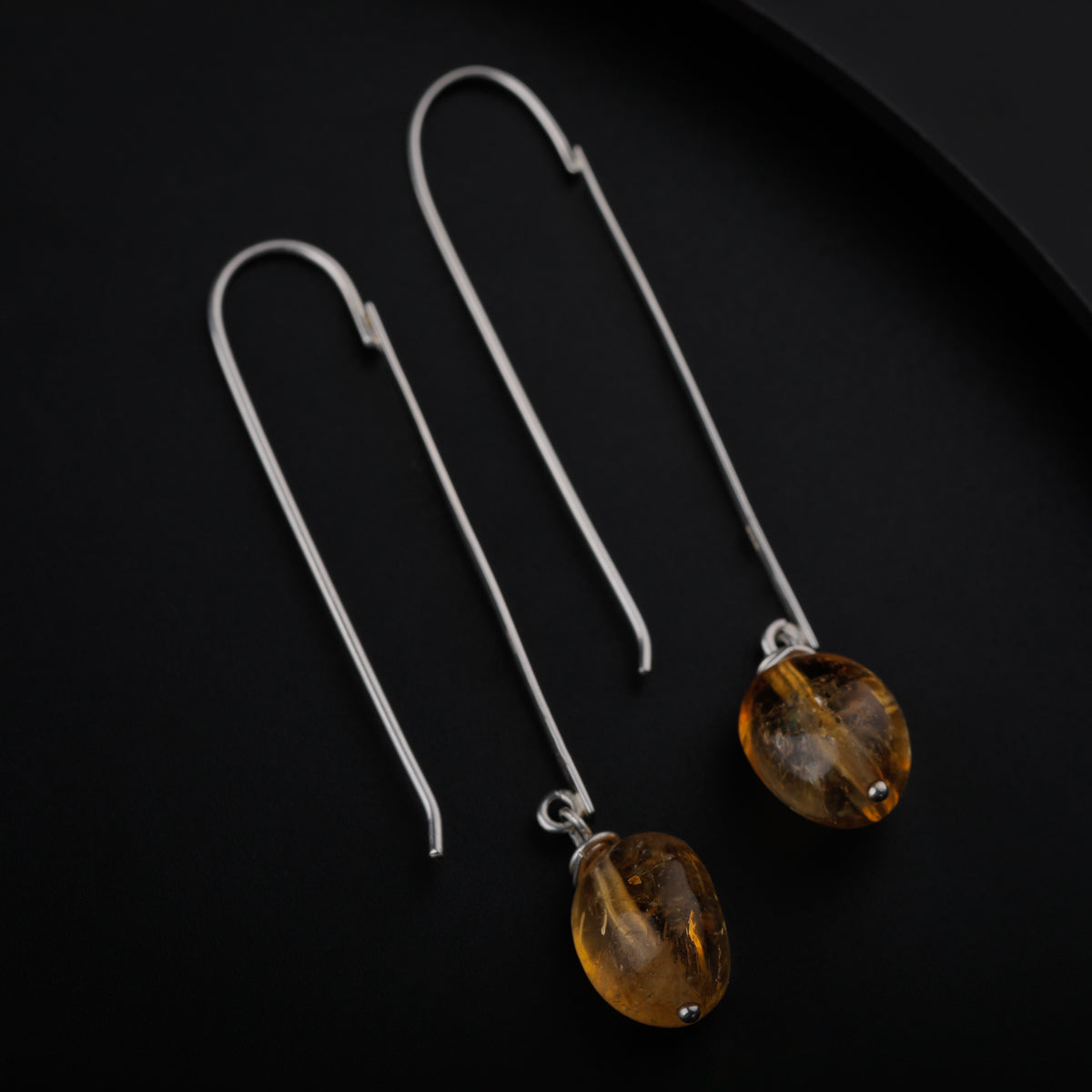 Silver Citrine Earrings