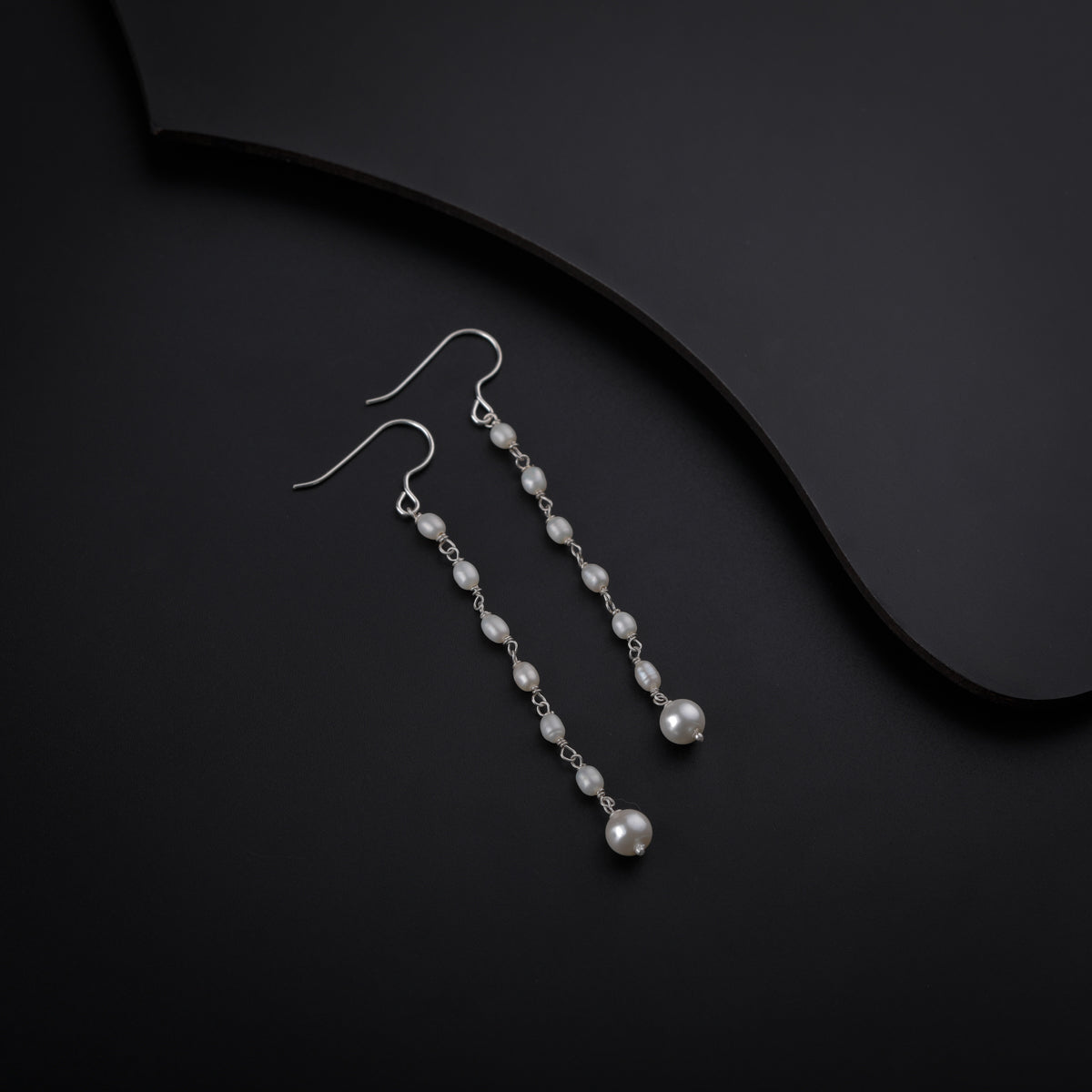 Silver Pearl Dangler Earrings