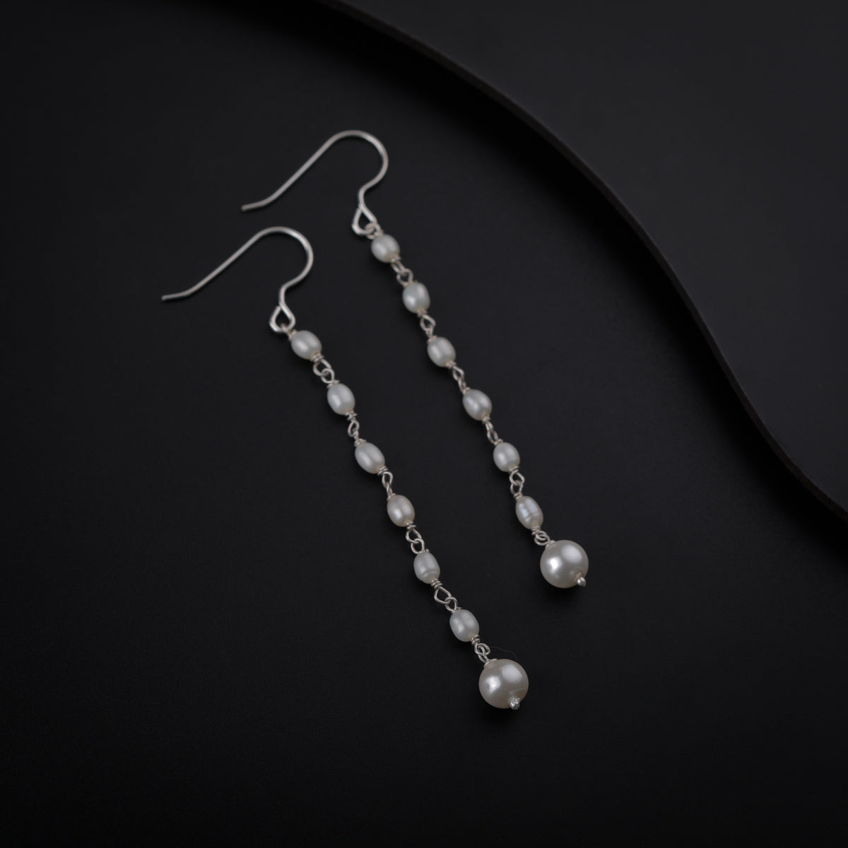 Silver Pearl Dangler Earrings