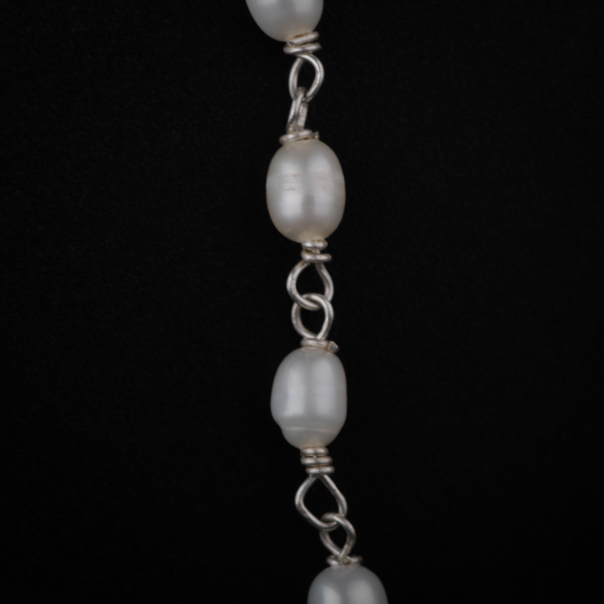 Silver Pearl Dangler Earrings