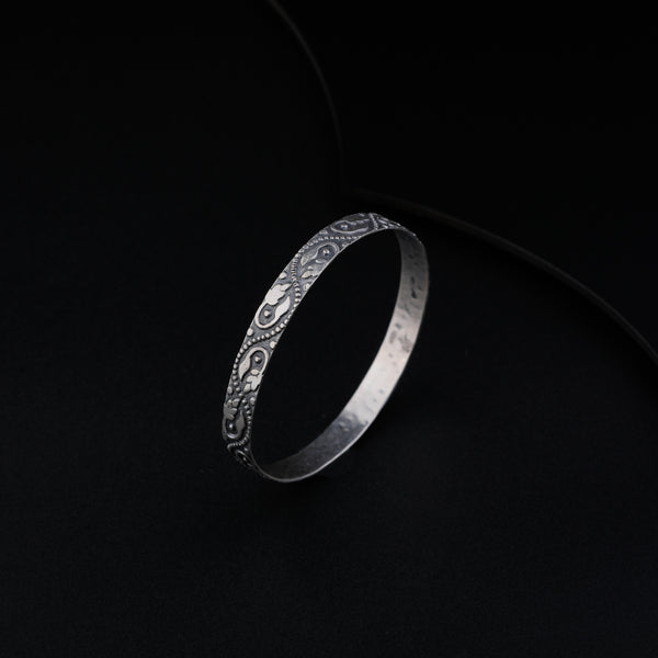 Silver Single Nakshi Bangle
