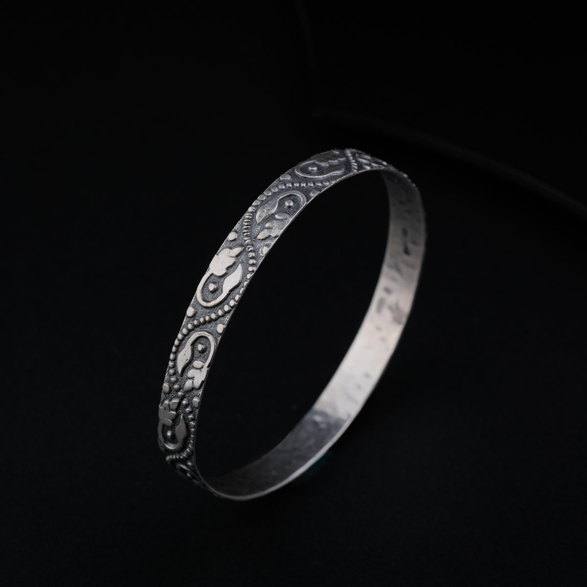 Silver Single Nakshi Bangle