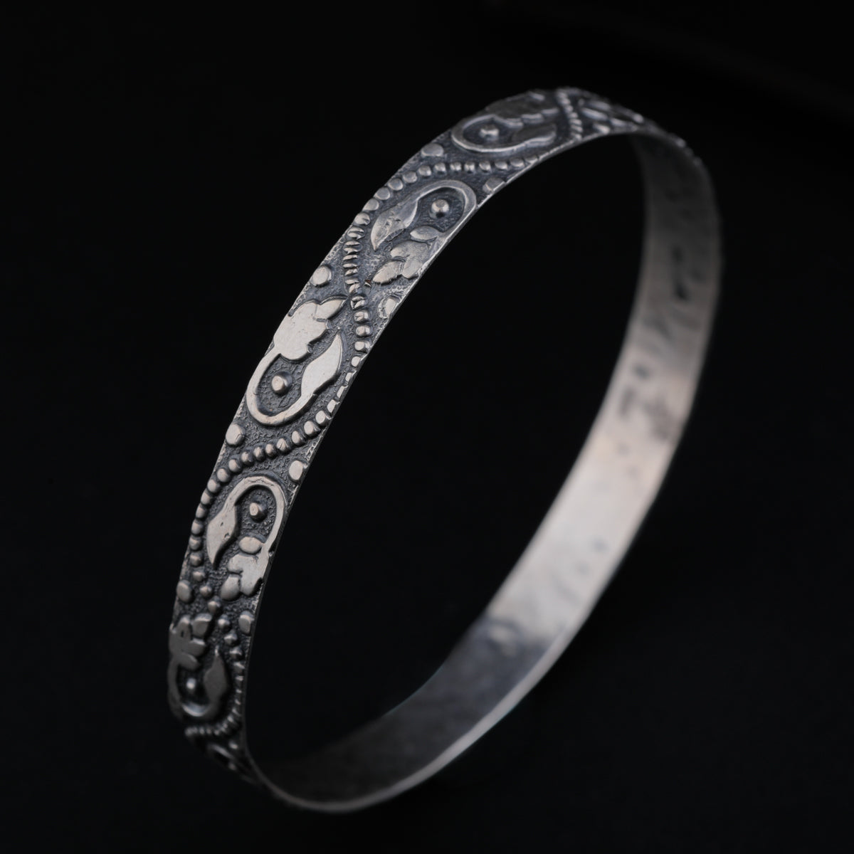 Silver Single Nakshi Bangle