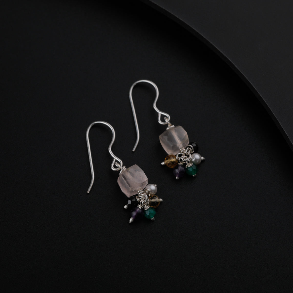 Multicolor Silver Earring