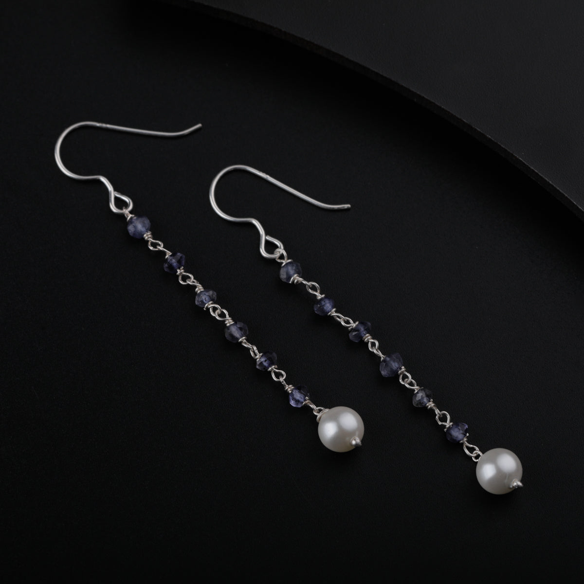 Iolite Silver Dangler