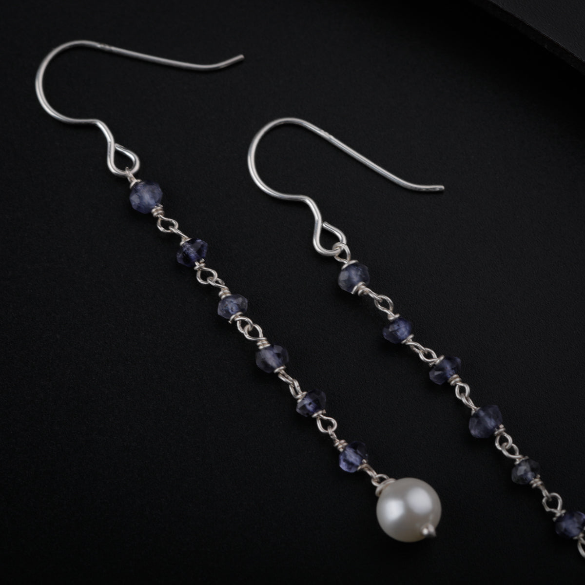 Iolite Silver Dangler