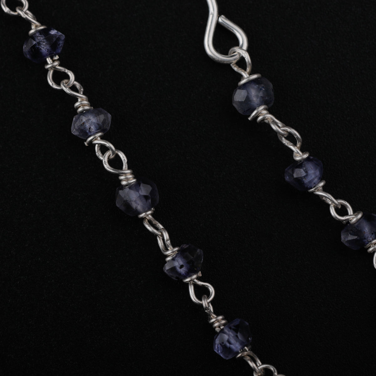 Iolite Silver Dangler