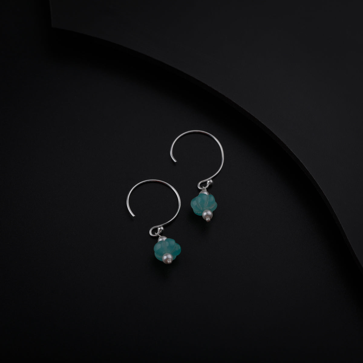 Silver Pearl and Jade Earring