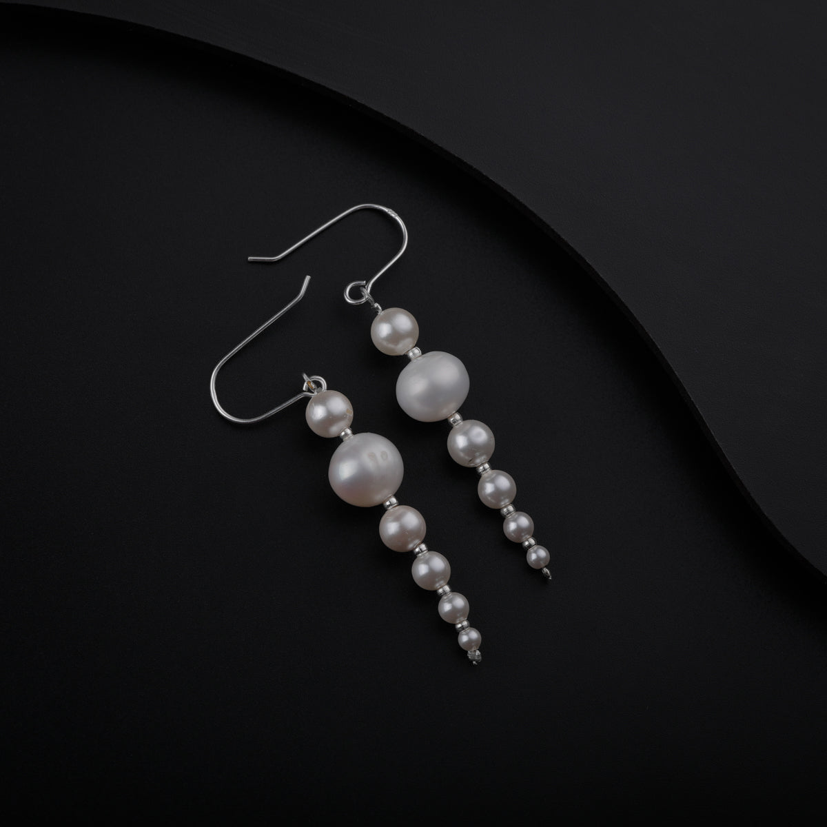 Silver Pearl Drop Earring