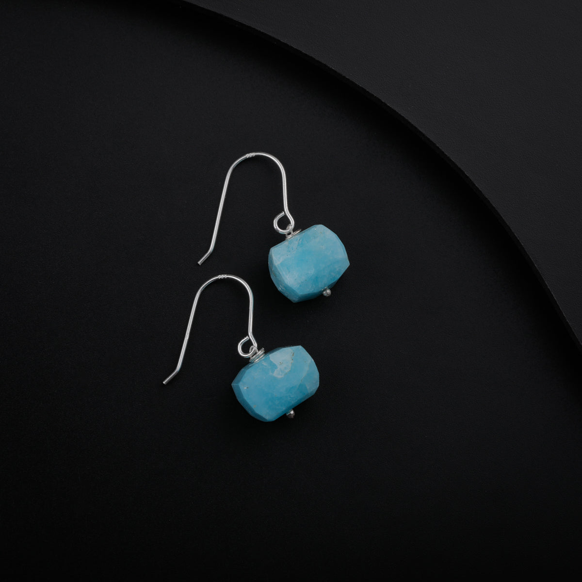 Silver Earring with Larimar