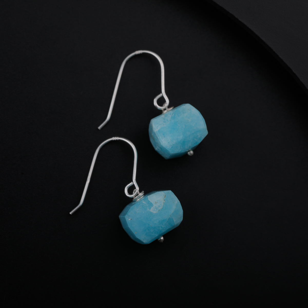 Silver Earring with Larimar