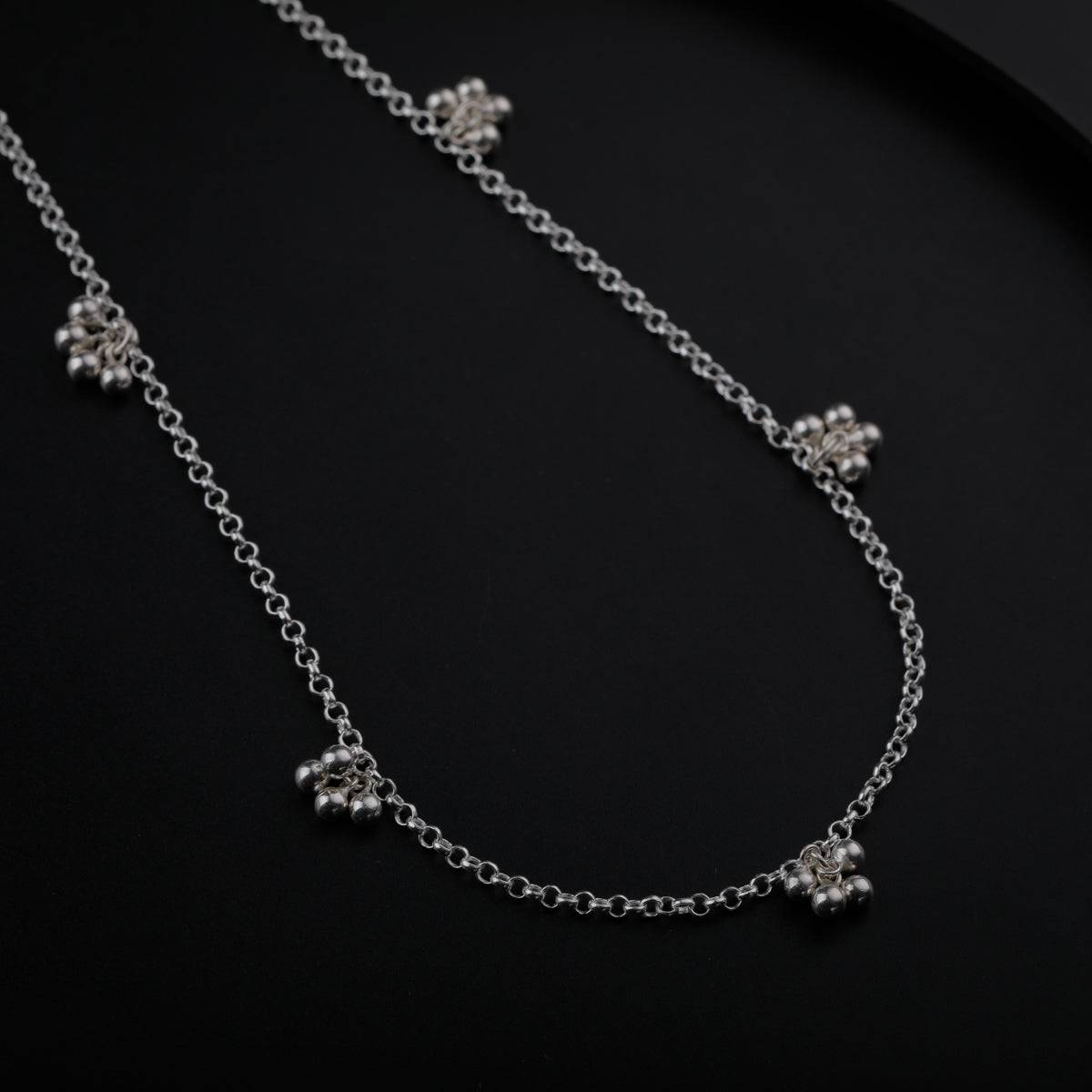 Silver Short Chain with Ghungroo