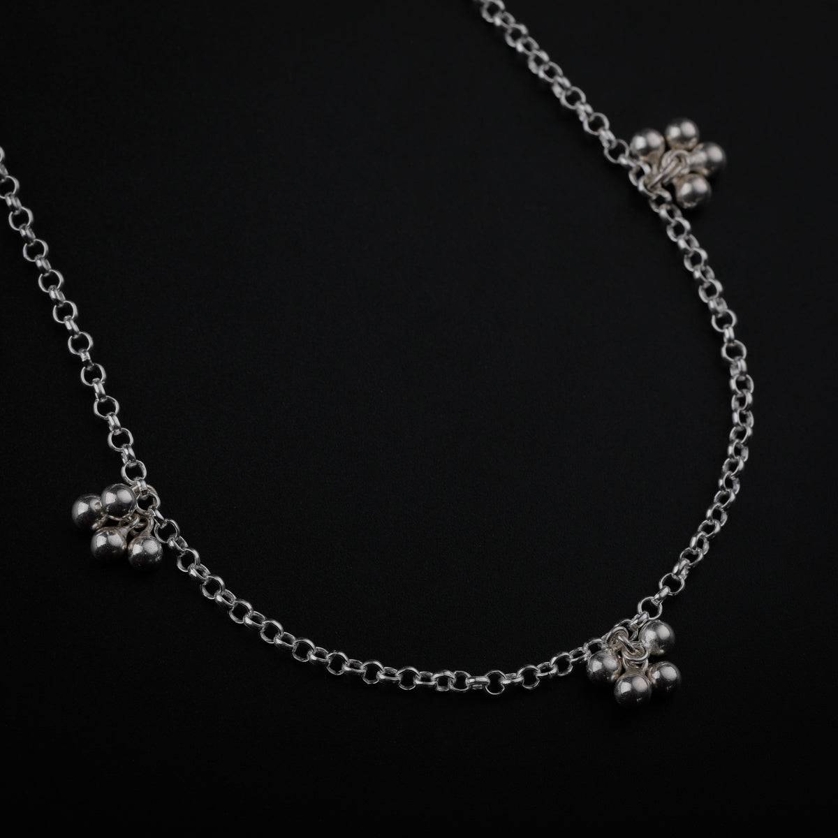 Silver Short Chain with Ghungroo