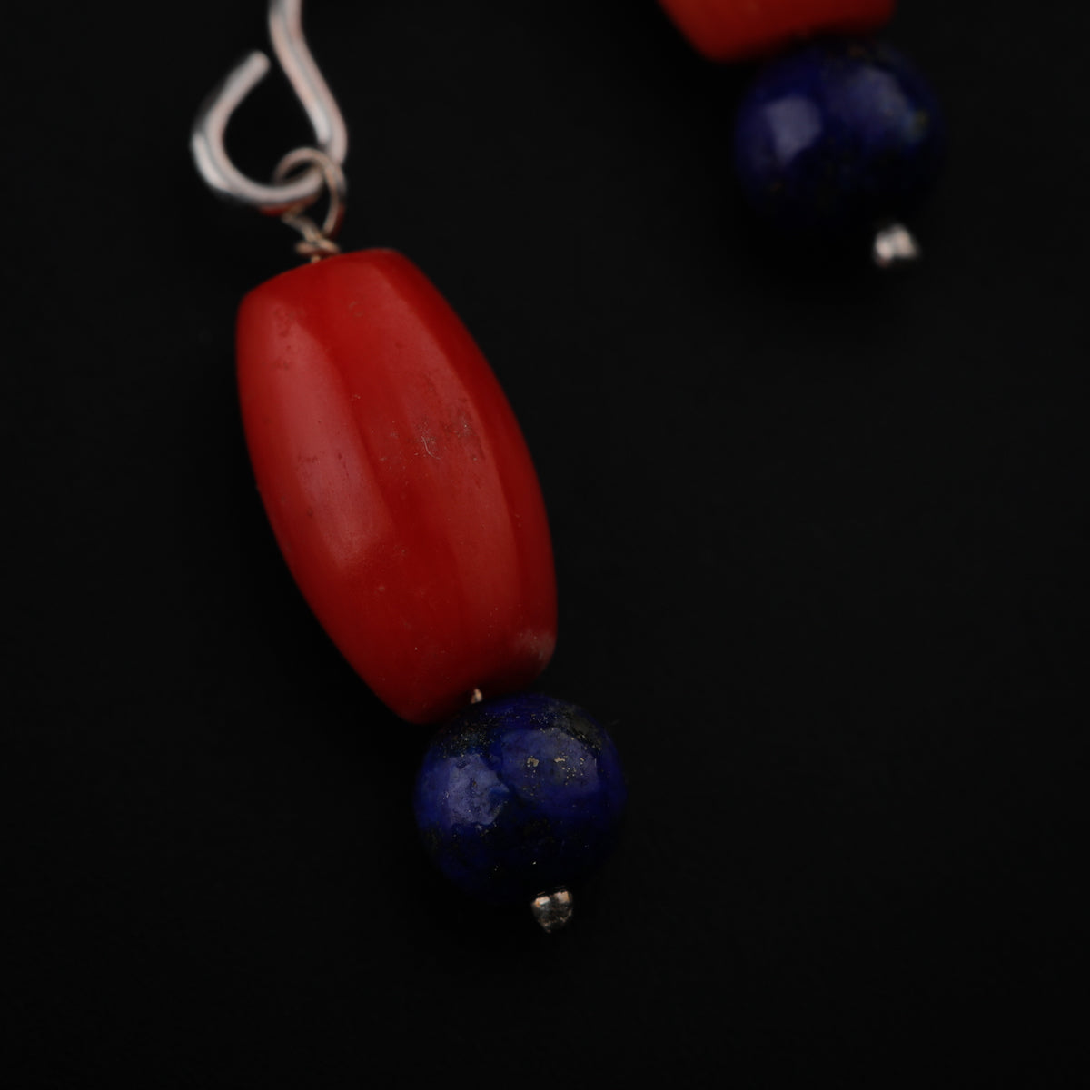 Silver Coral Earring