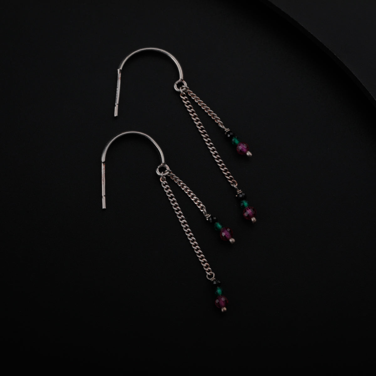 Multicolor Silver Earring