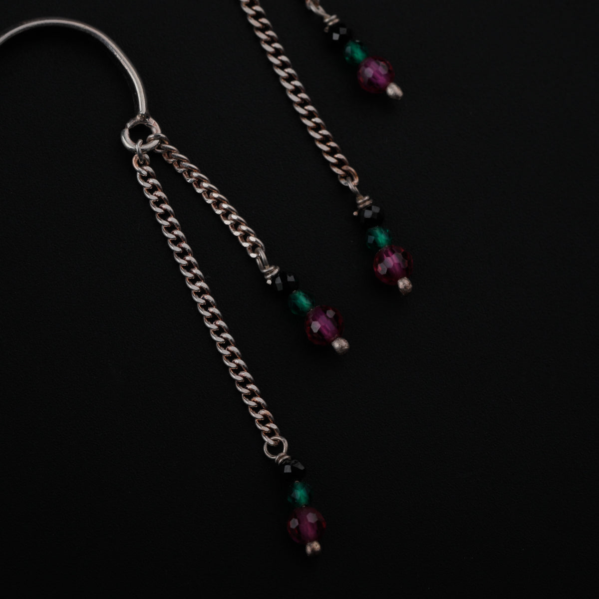 Multicolor Silver Earring