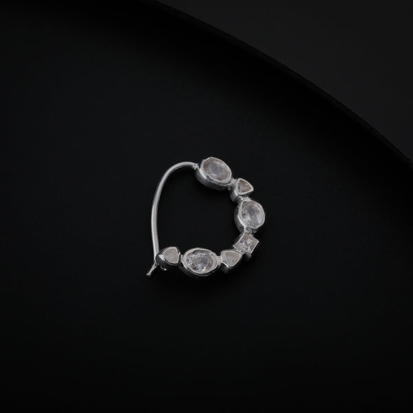 Silver Small Nath Stones | CZ | 92.5 Silver | (Left, Pierced)