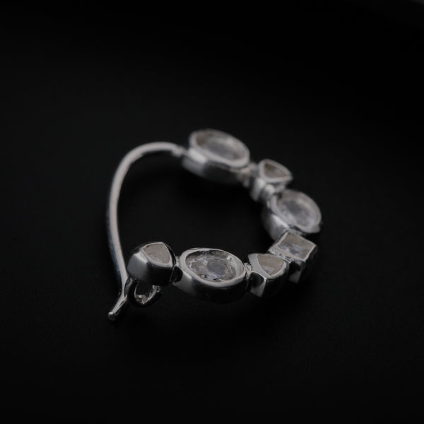 Silver Small Nath Stones | CZ | 92.5 Silver | (Left, Pierced)
