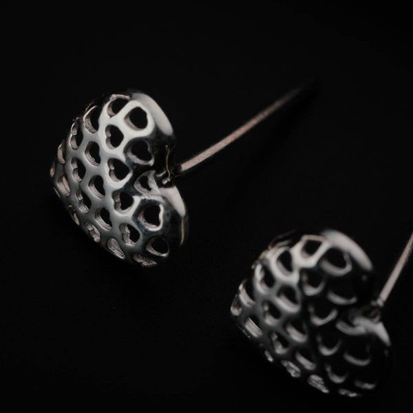 Silver Heart Studs | 92.5 Silver