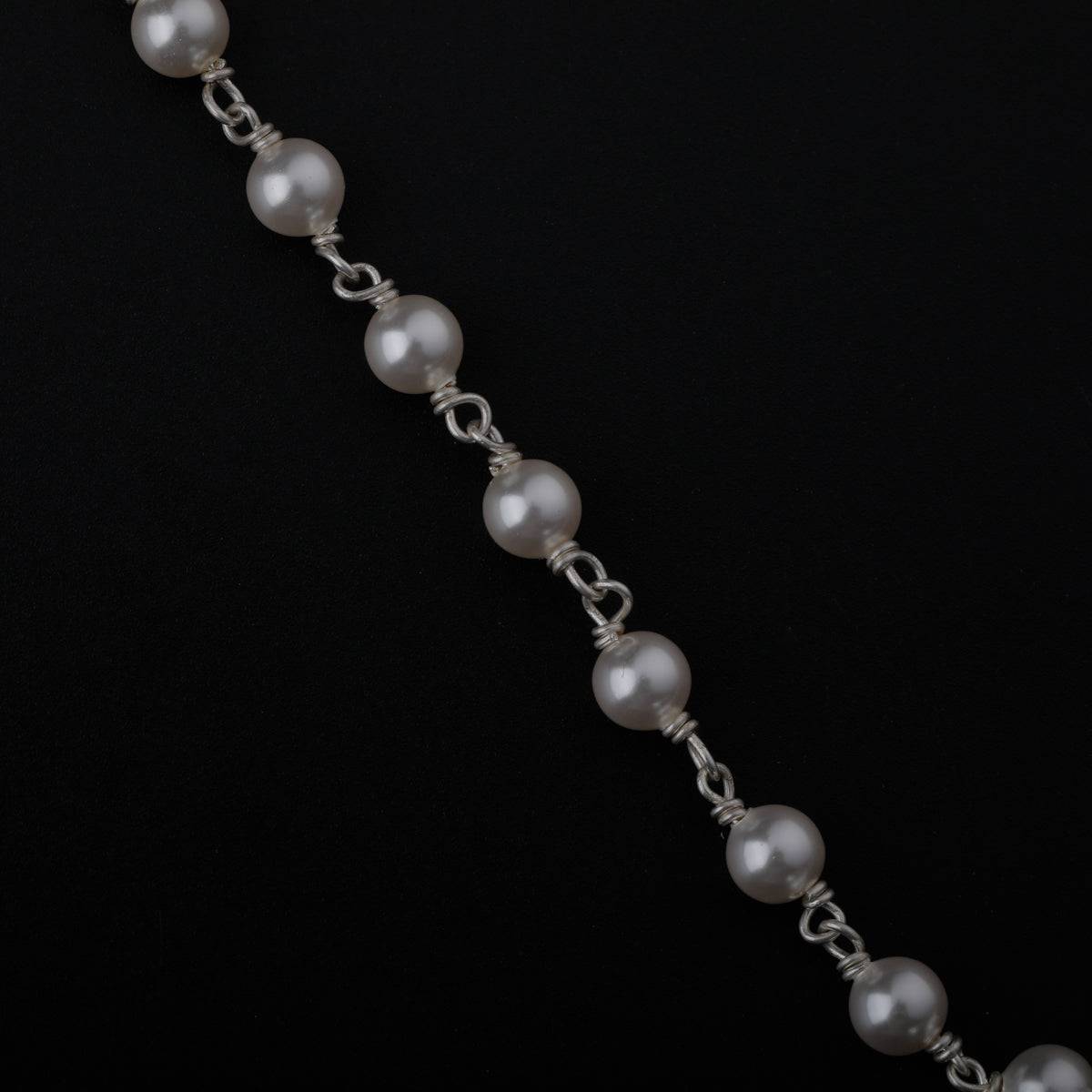 Pearls Silver Chain Necklace