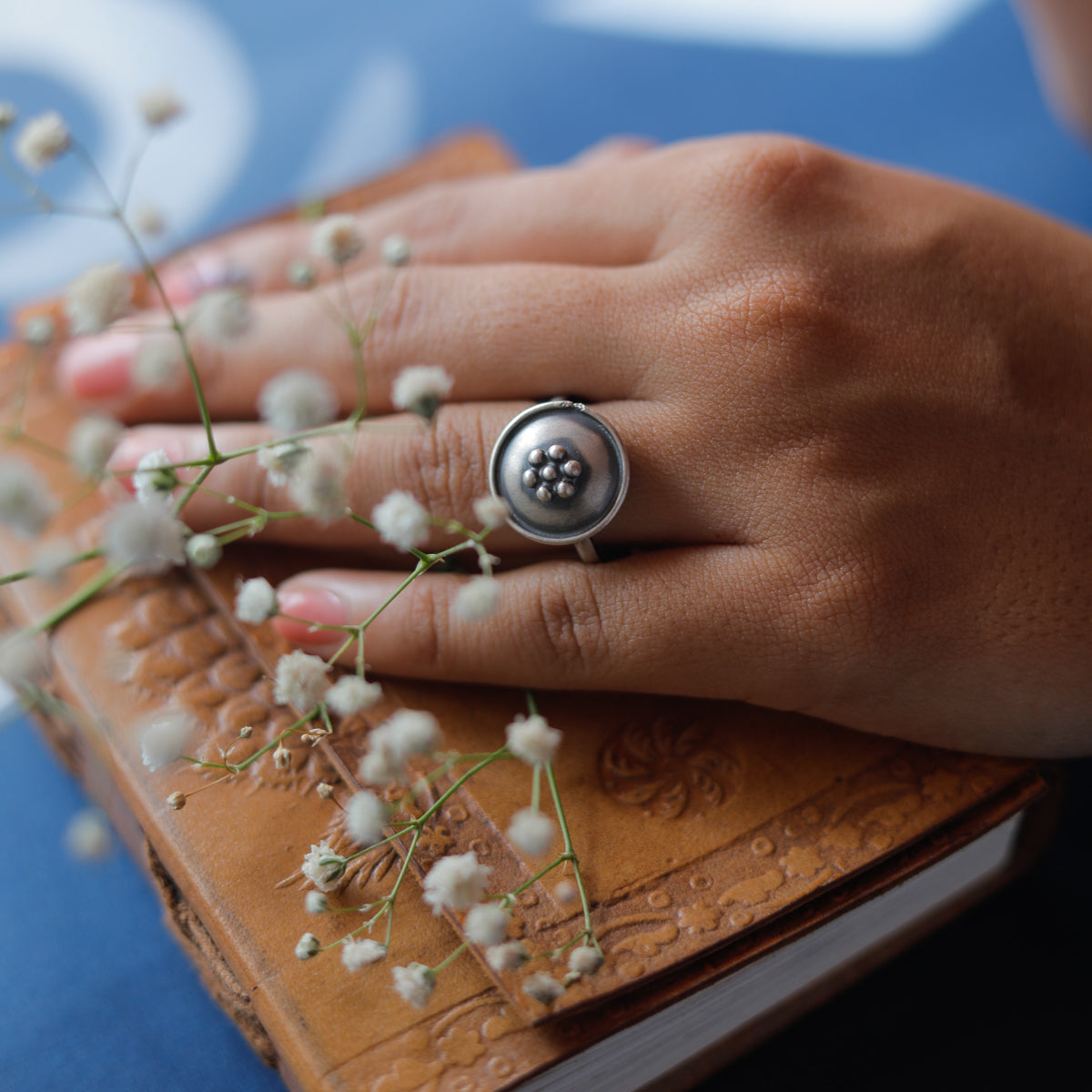 Kudi Circle Silver Ring