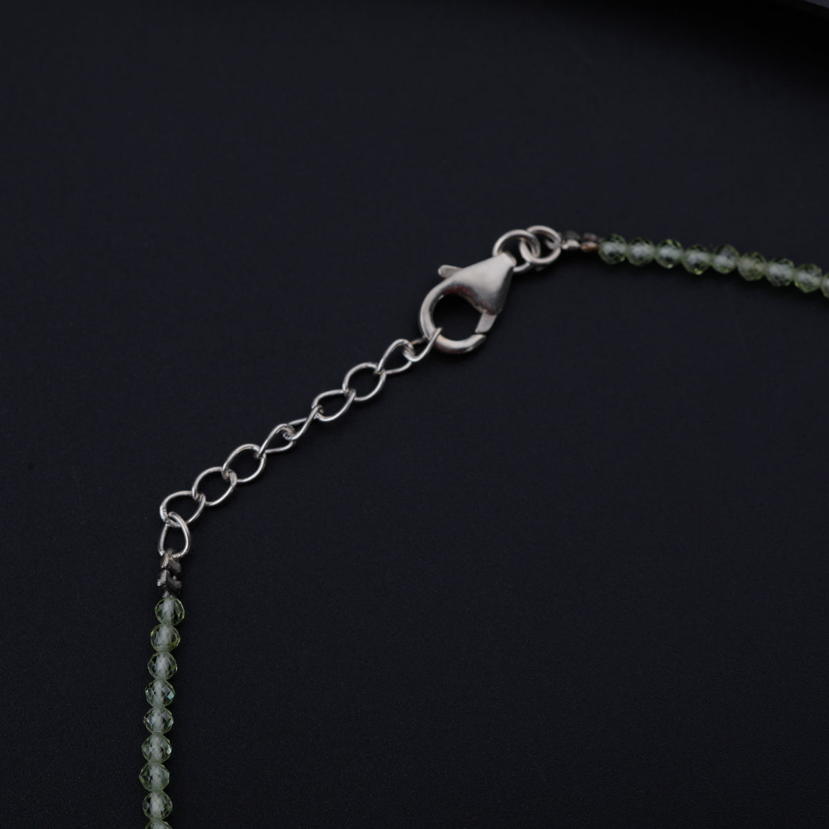 Peridot Silver Anklet