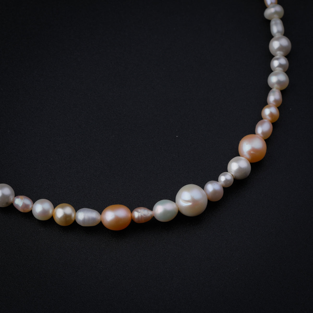 Silver Single Pearl Chain Necklace