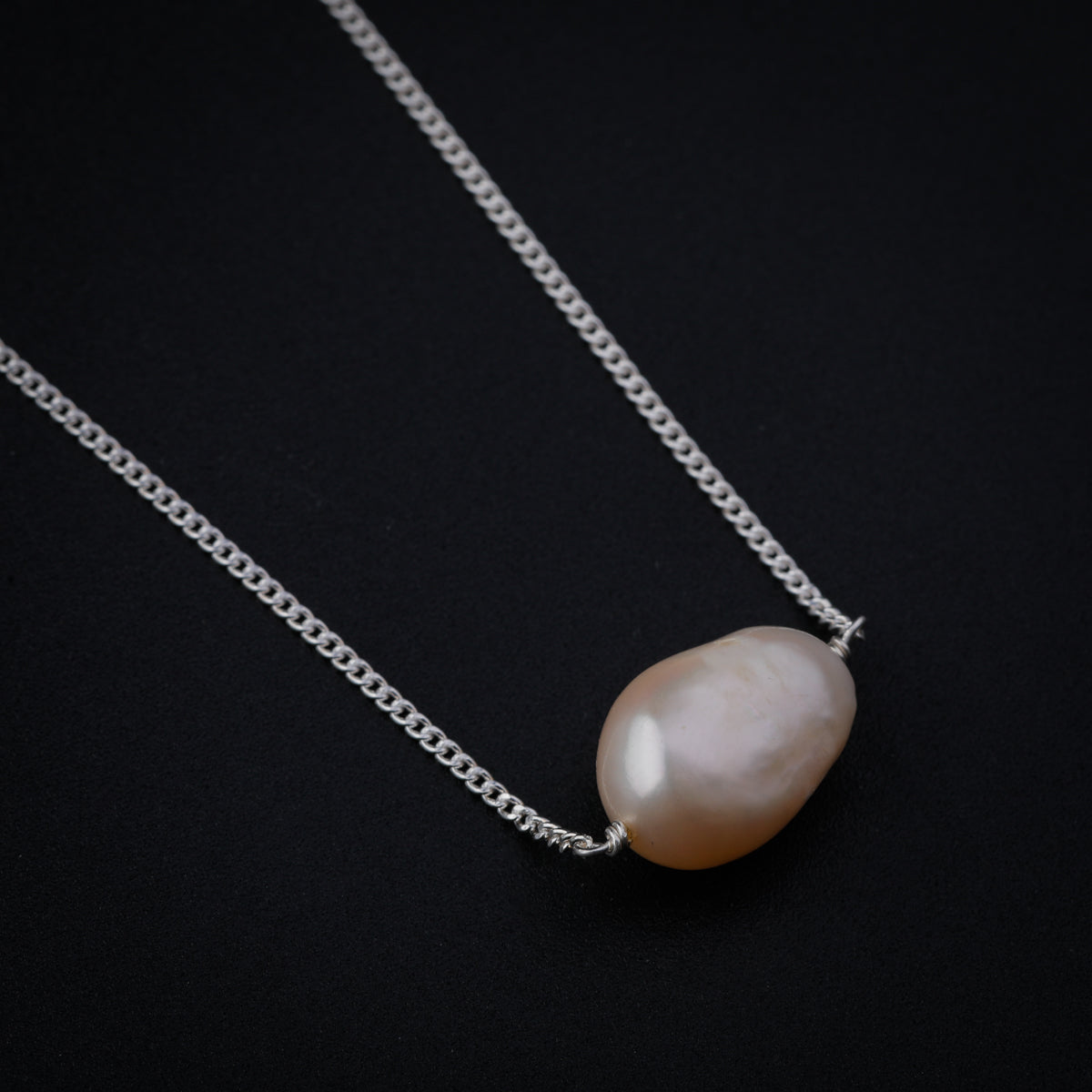 Fresh Water Pearl Silver Necklace