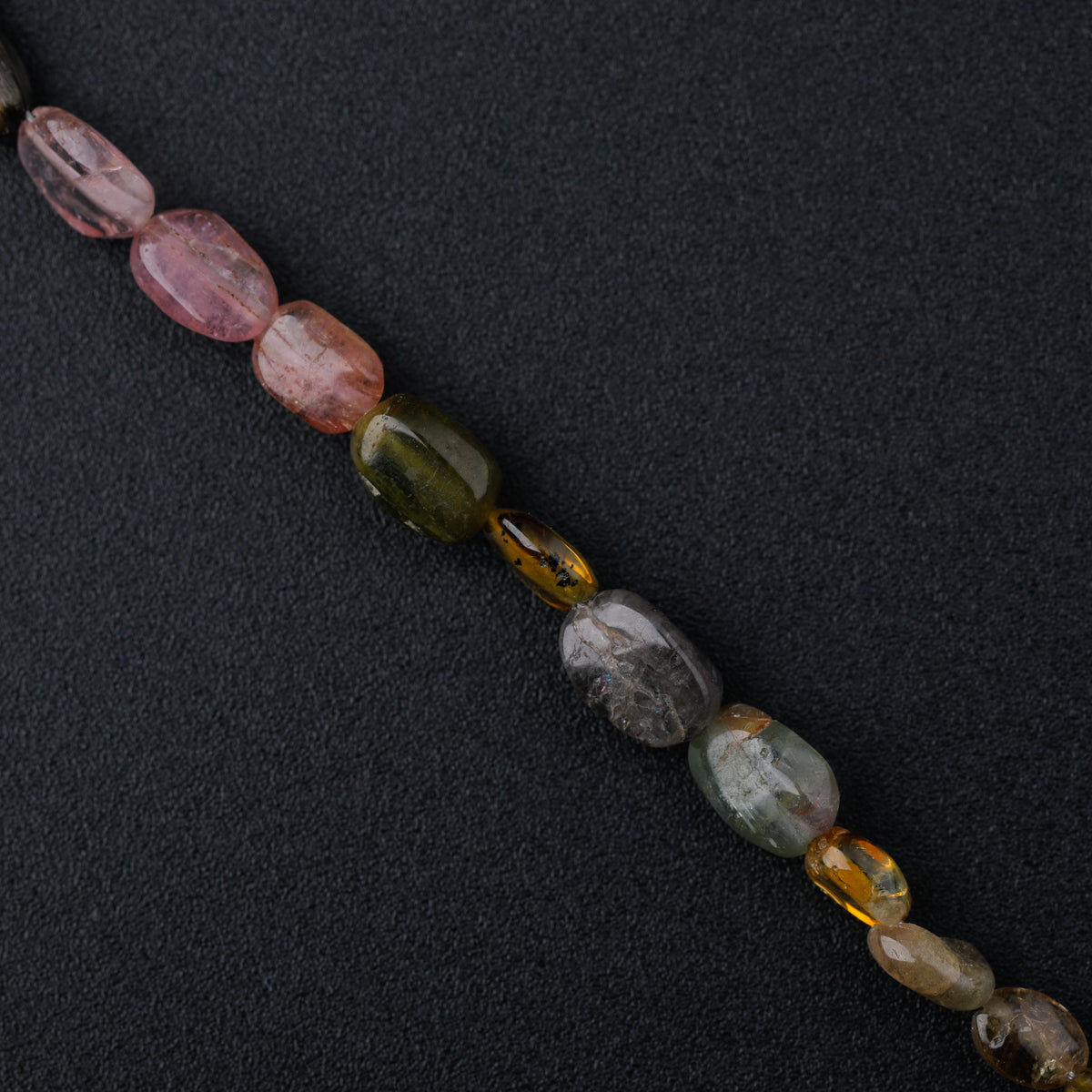 Tourmaline Silver Charm Necklace