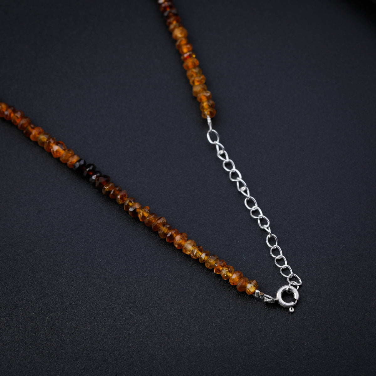 Tourmaline Silver Charm Necklace