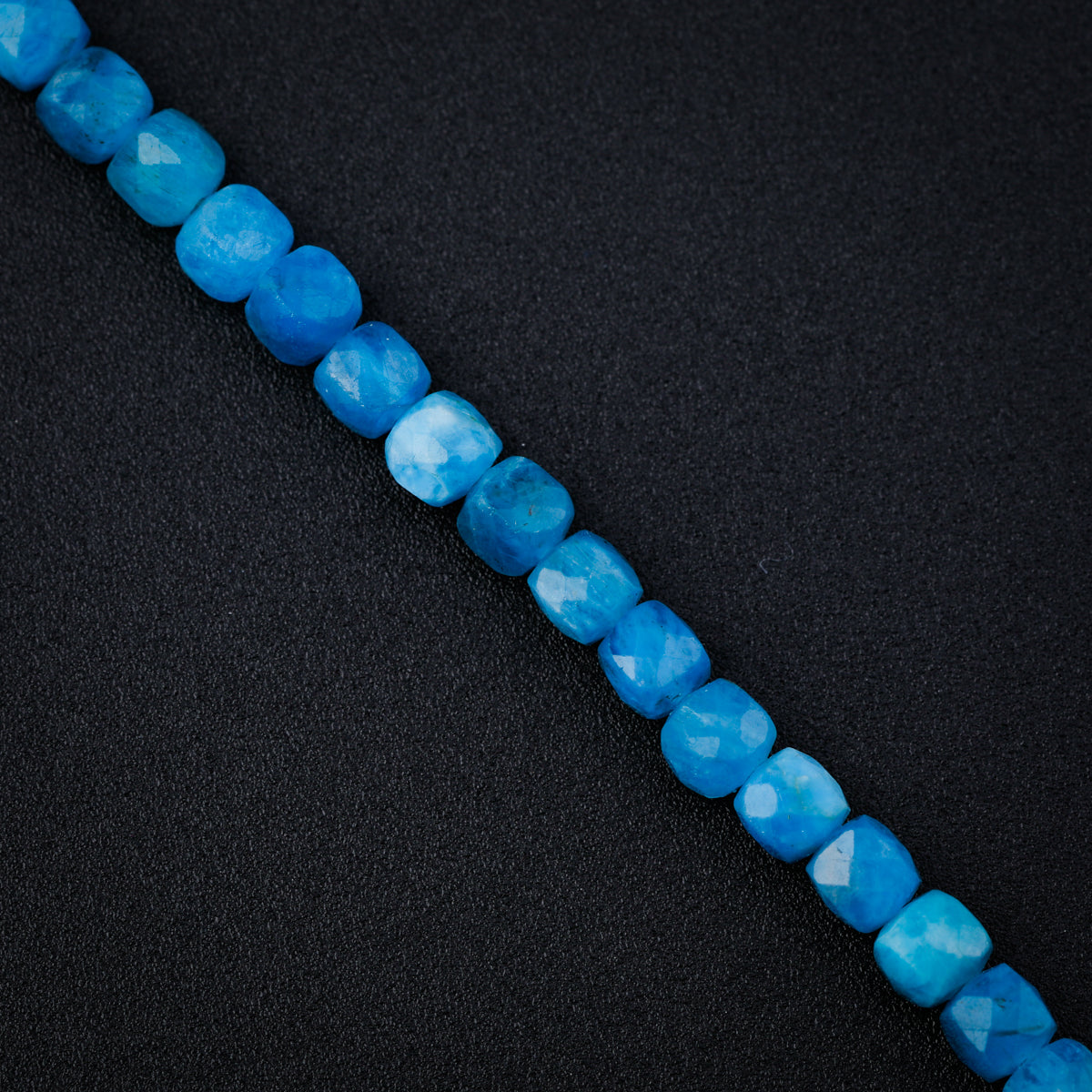 Blue Apatite Silver Charm Necklace