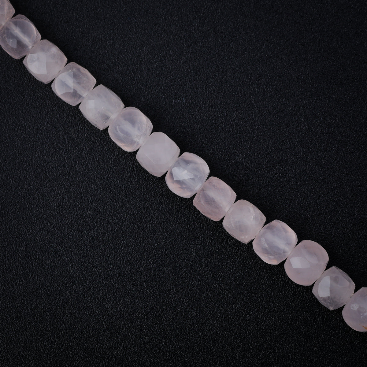 Rose Quartz Silver Charm Necklace