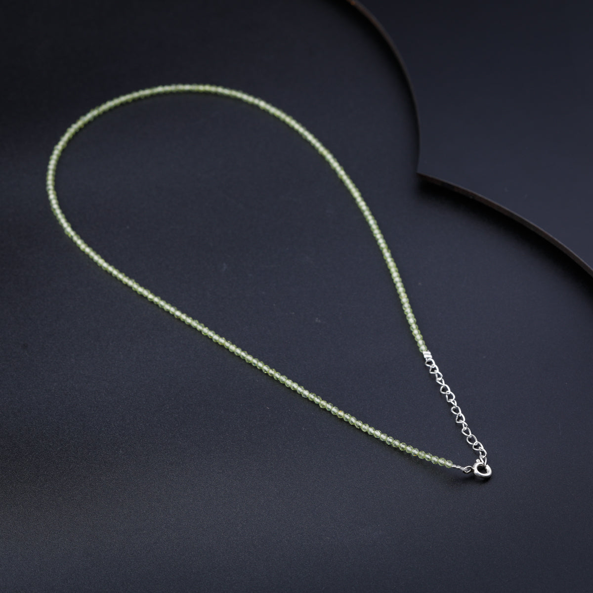 Peridot Silver Charm Necklace