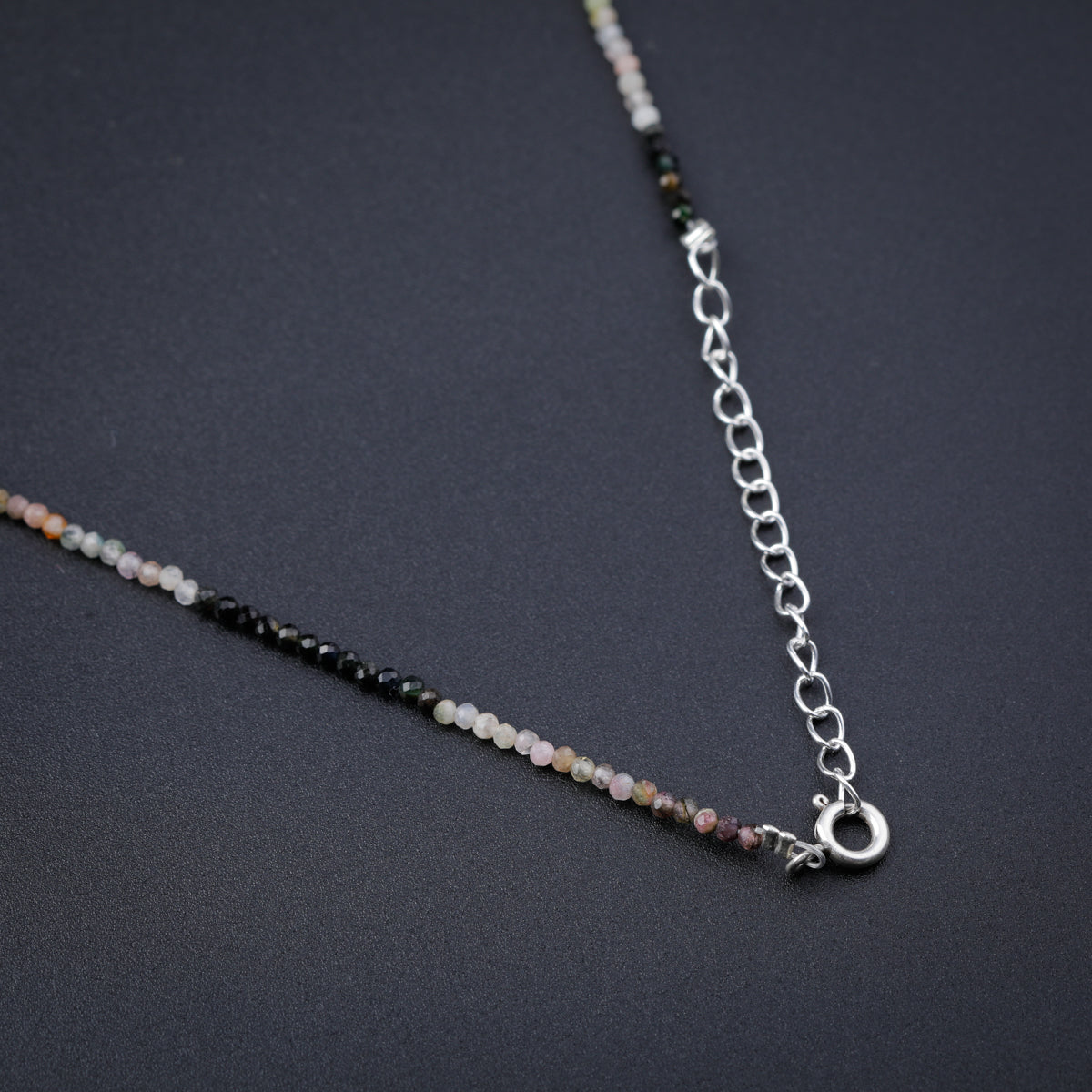 Multicolor Silver Charm Necklace