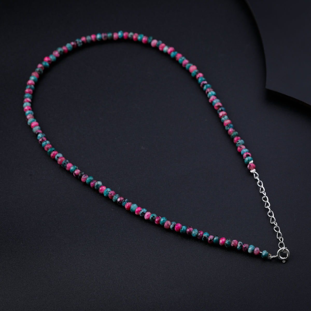 Multicolor Silver Charm Necklace