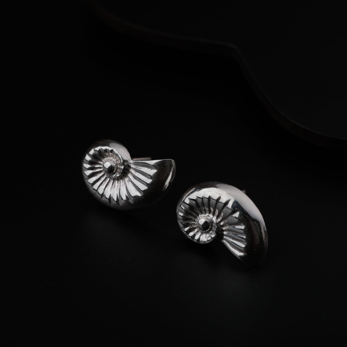 Silver Snail Shell Earring