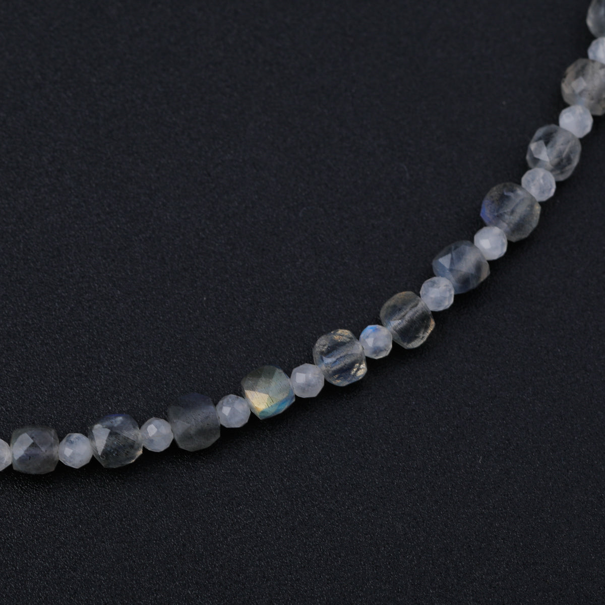 Labradorite and Moonstone Silver Necklace