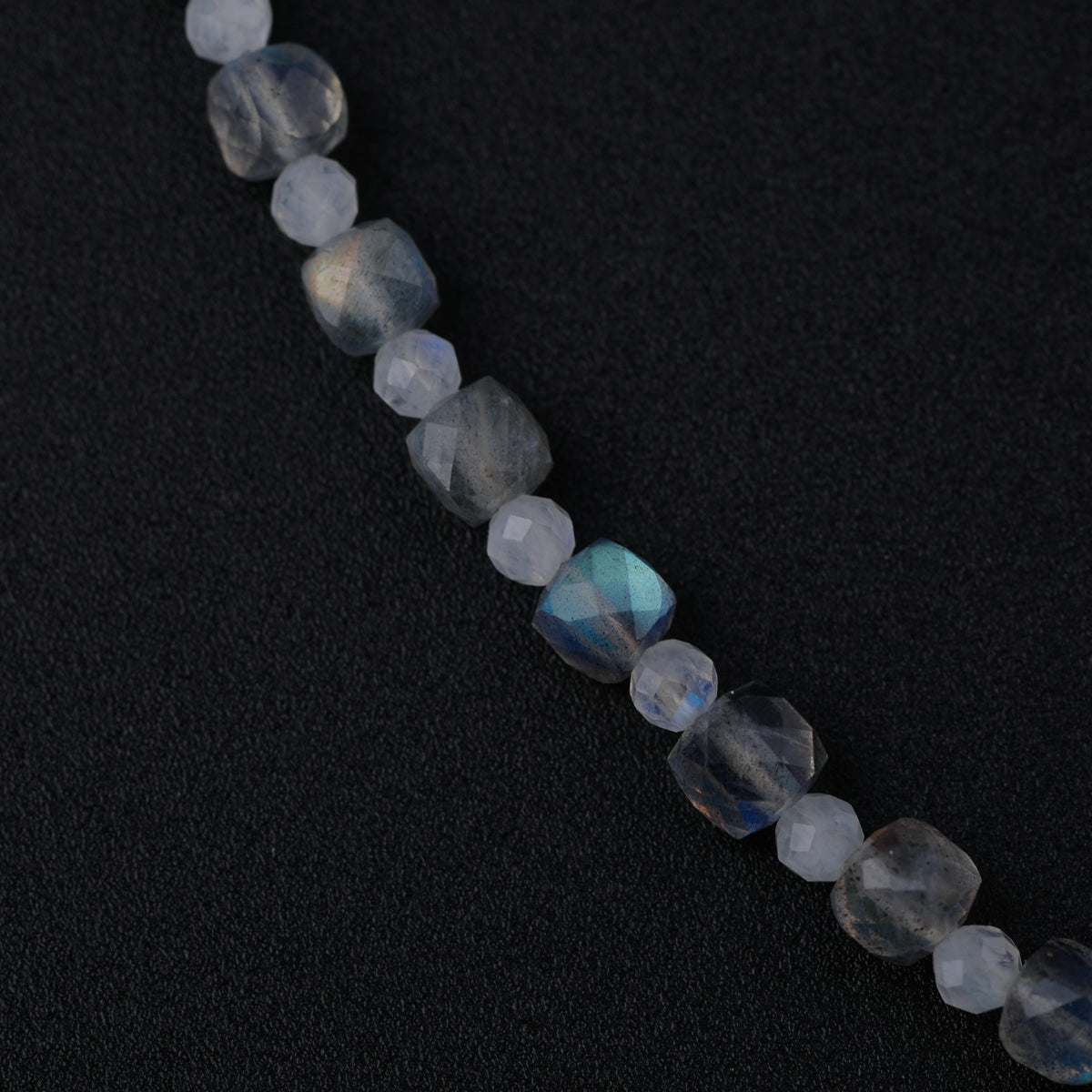 Labradorite and Moonstone Silver Necklace