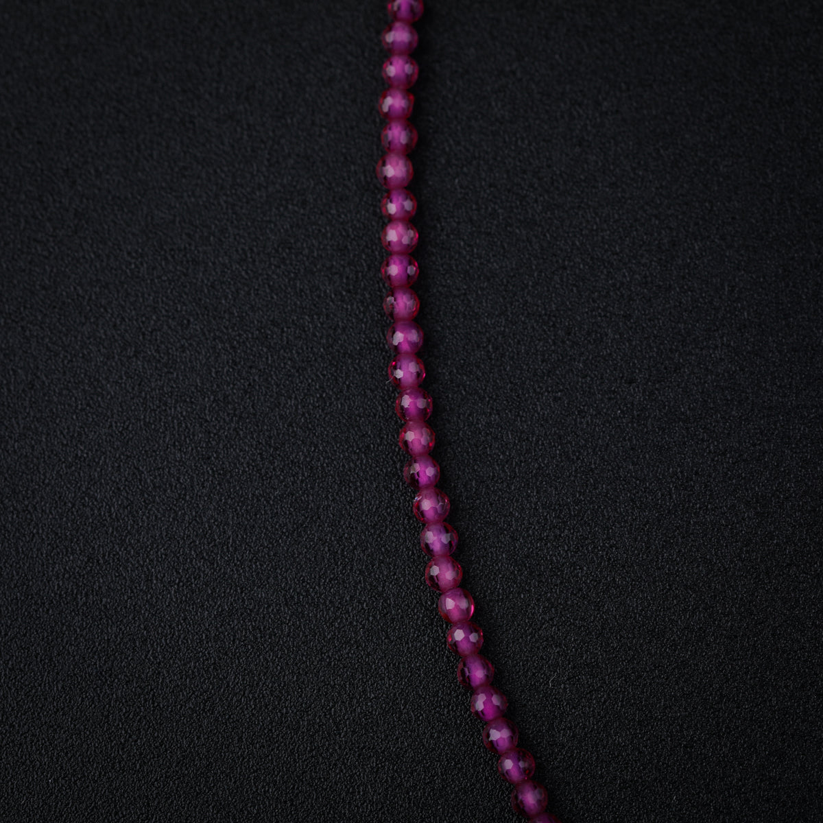 Silver Ruby Necklace (Textured)