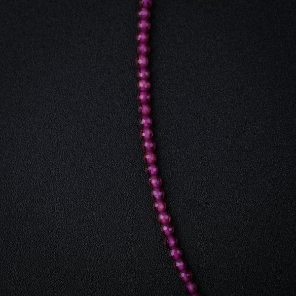 Silver Ruby Necklace (Textured)