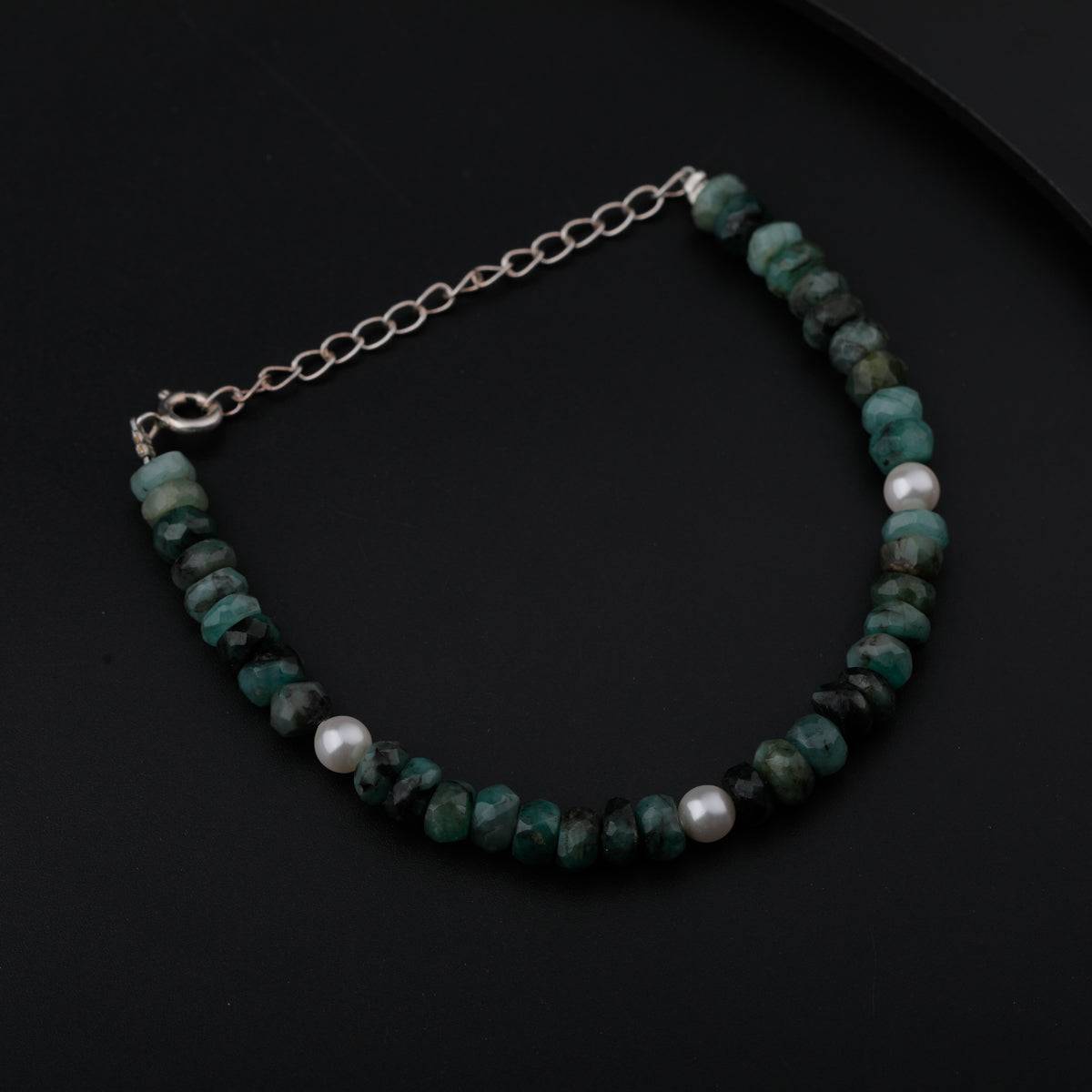 Emerald Bracelet with Pearls