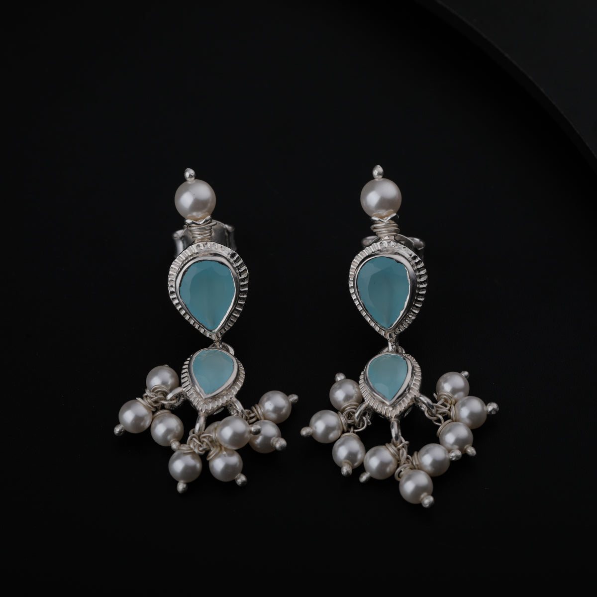 Tanmani Earring with Chalcedony Stone