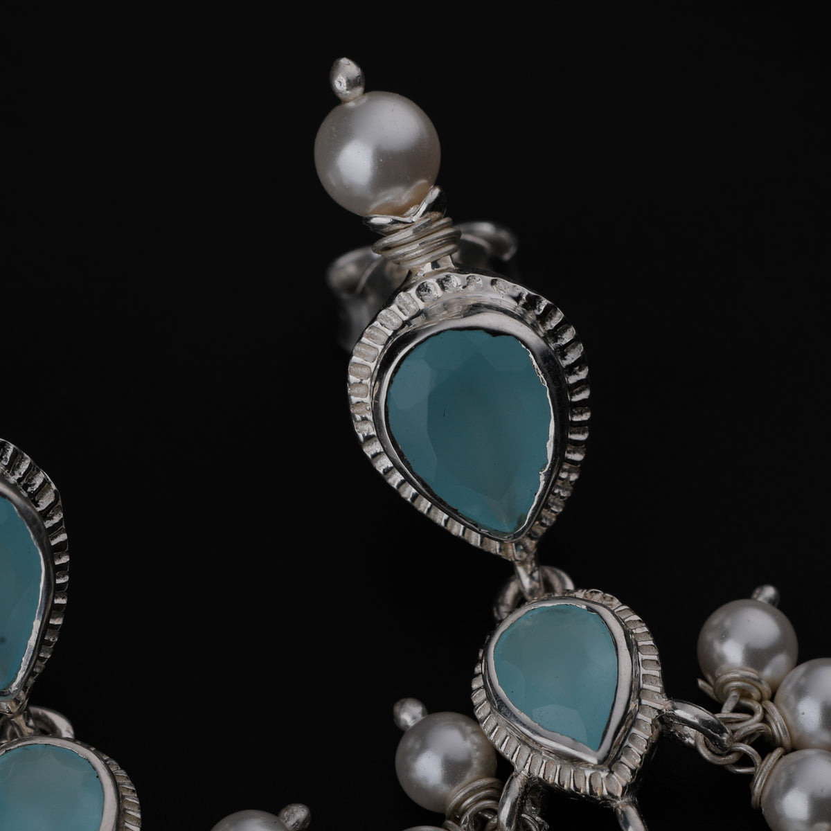 Tanmani Earring with Chalcedony Stone